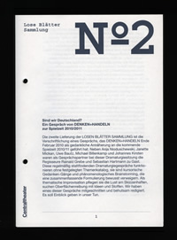 Publikationsreihe LOSE BLÄTTER SAMMLUNG, SCHAUSPIEL LEIPZIG/Centraltheater, 2010