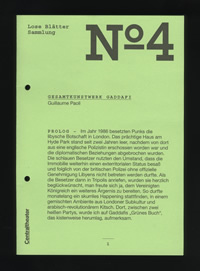 Publikation LOSE BLÄTTER SAMMLUNG #4, SCHAUSPIEL LEIPZIG/Centraltheater, 2011