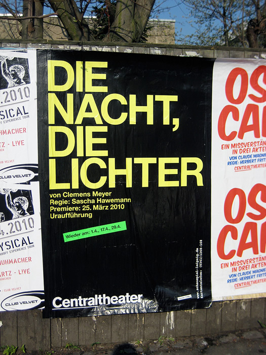 Citylight-Stückeplakat, SCHAUSPIEL LEIPZIG/Centraltheater, 2010