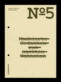 Publikation LOSE BLÄTTER SAMMLUNG #5, SCHAUSPIEL LEIPZIG/Centraltheater, 2011