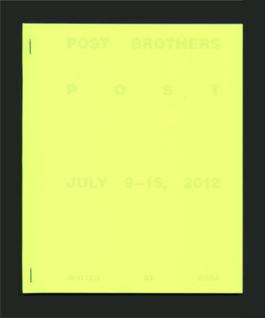Katalog POST BROTHERS POST, Invited by Rosa/Galerie Kamm, 2012