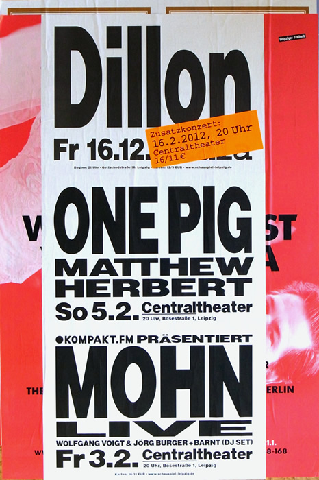 Konzertplakate A1, SCHAUSPIEL LEIPZIG/Centraltheater, 2012
