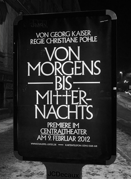 Stückeplakat Citylight, SCHAUSPIEL LEIPZIG/Centraltheater, 2012